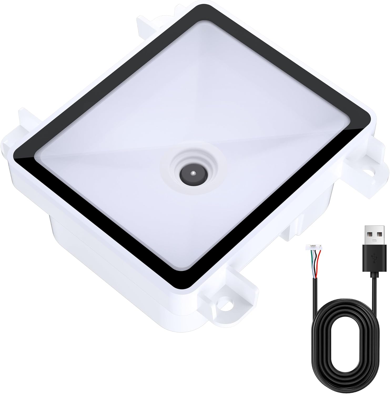 Tera Barcode Scanner Wireless with Screen: Pro Version 1D 2D QR with Digital Setting Keypad Power Switch Charging Cradle Works with Bluetooth 2.4G Wireless Bar Code Reader HW0015 Green