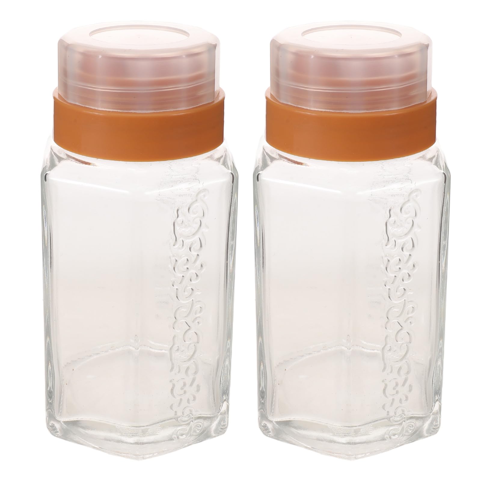 Gatuida 2 envases de vidrio con boquilla antigoteo para miel, botella de