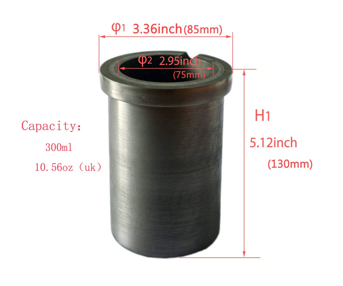 LLF Gold Silber Graphit Ingotform Schmelzguss Veredelung - 2KG - Graphite Crucible Only