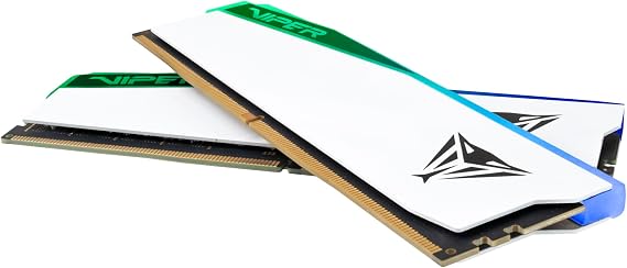 Patriot Viper Elite 5 RGB DDR5 RAM 32GB (2X16GB) 6000MT/s CL30 RGB Memory | Voltage: 1.35v; Supports Intel XMP and AMD EXPO; Module type: UDIMM.