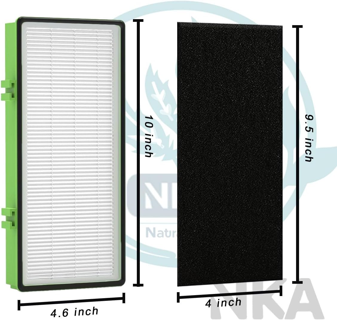 HAPF300AH HEPA Filter Replacement Compatible with Holmes AER1 HAPF300AH-U4R, HAP242-NUC, Bionaire Air Purifier, Includes 2 HEPA Filters + 4 Carbon Pre-Filters
