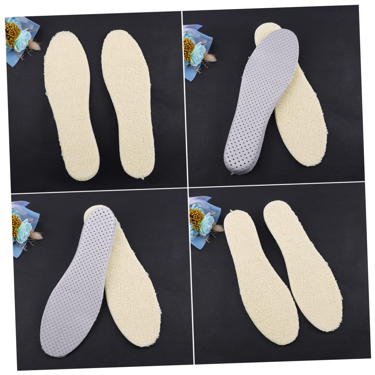 COOLHIYACOOLHIYA 1 Pair Lifts Thermal Insoles Cotton Height Inserts Women Replacement Insole Elevator Insoles Cotton Terry Barefoot Insole Running Insoles Men and Women Shoes Washable