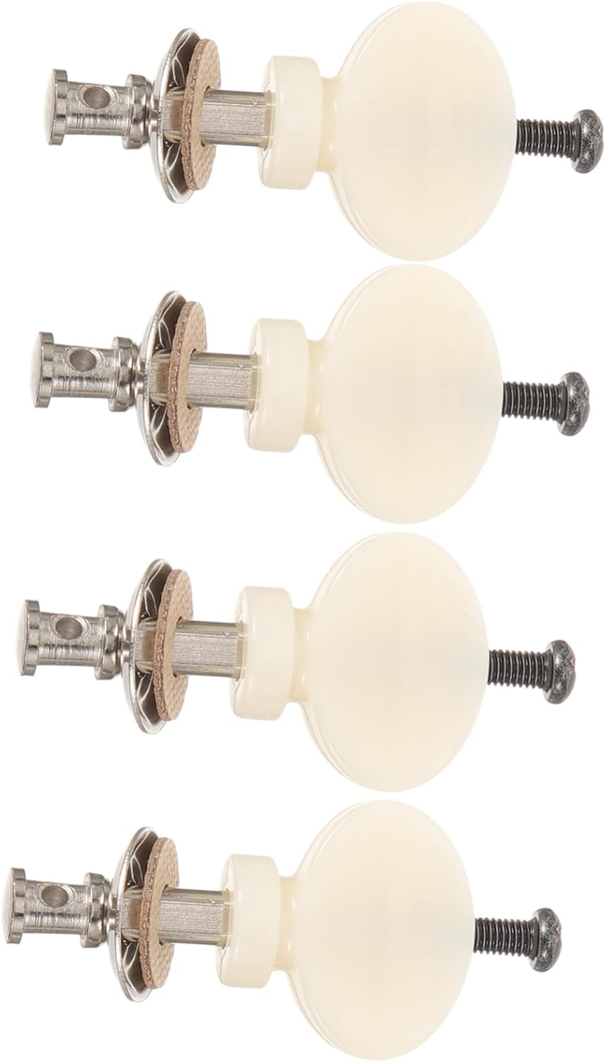 4pcs Ukulele Tuning Pegs for Instrument Parts, White round Set