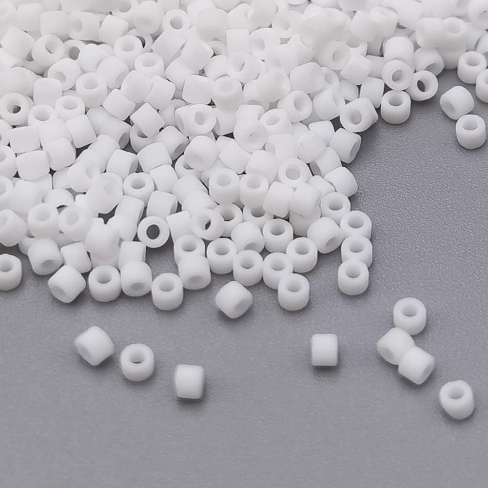 INSPIRELLE Uniform 120 Gram 12/0 (2mm) Cylinder Glass Seed Beads for Craft Jewelry Making, 24 Matte Opaque Dyed Colors - Image 7