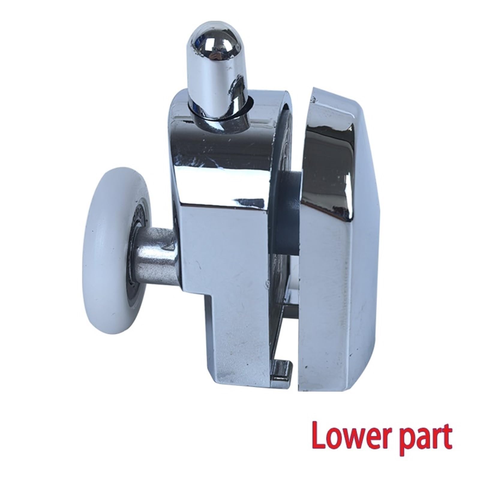 Duschkabinenrollen 4 Stück Duschtürrollen, Radläufer, Badezimmer-Schiebetürschienenrollen, 23 Mm 25 Einzelläufer-Duschtürrollen(25 upper part big)