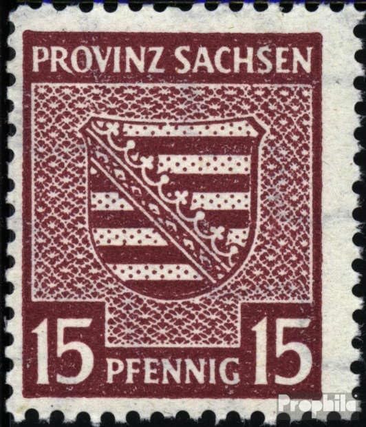 Soviet Zone (All.cast.) 80X A, Tested with Attest unmounted Mint/Never hinged ** MNH 1946 Provincial Coat of Arms (Stamps for Collectors) Flags/Coats of Arms/Maps