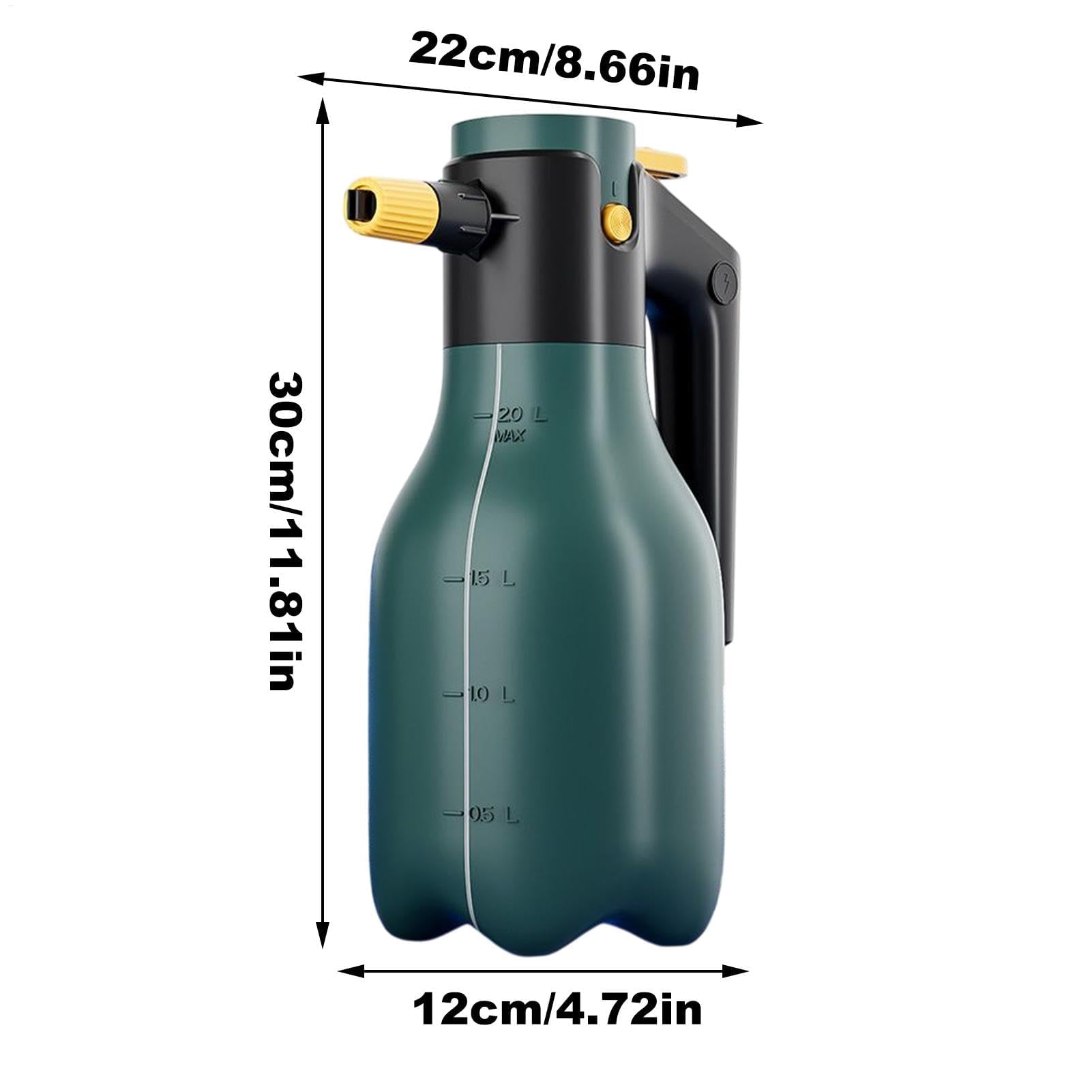 Elektryczny opryskiwacz z pompką śnieżną, zasilany bateriami, 2 l, elektryczny opryskiwacz do mycia samochodu, przenośne narzędzie do nawadniania ogrodu, ręczny czajnik natryskowy do ciężarówki, okna