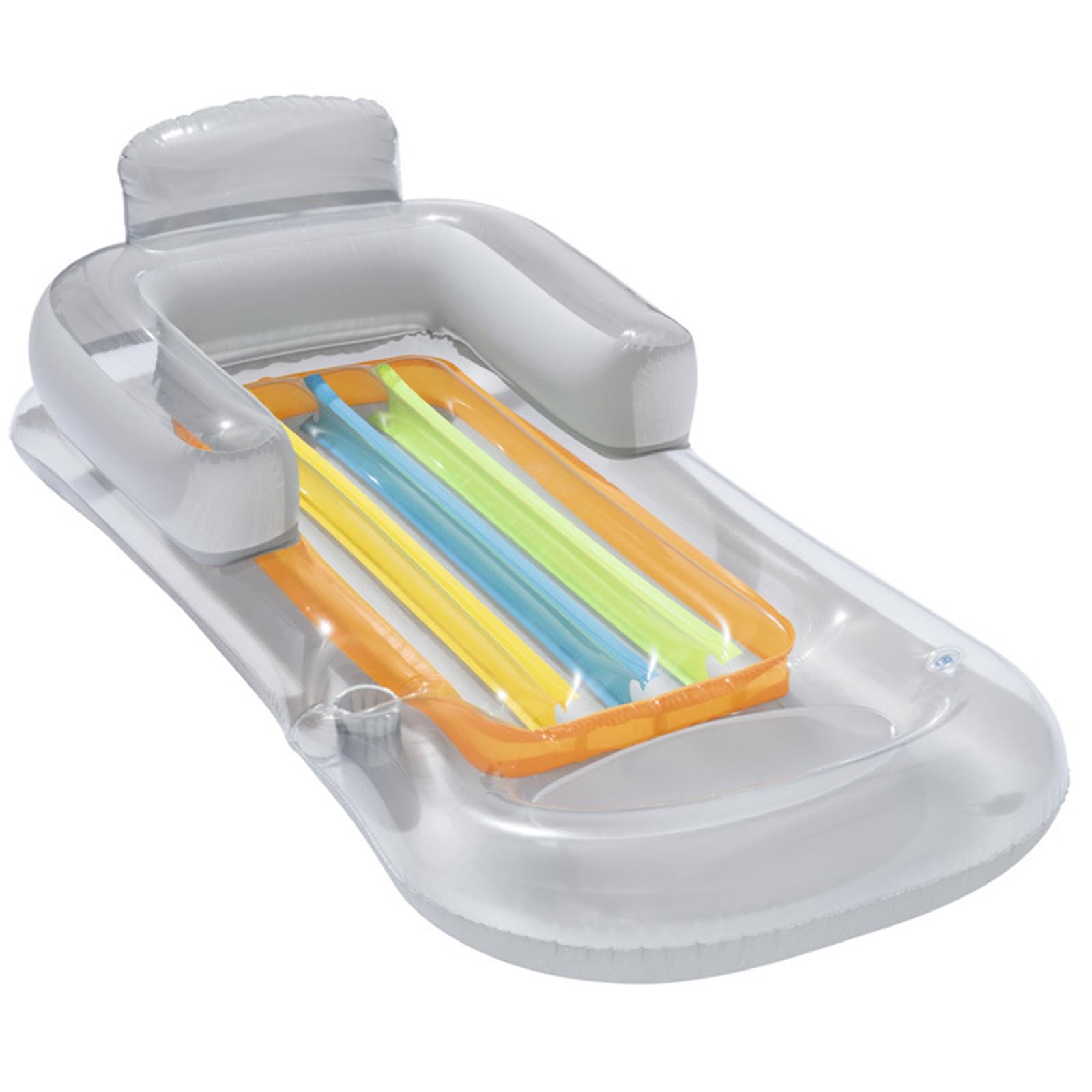 Inflatable Pool Toys Lounge Chairs, lilo Pool Inflatables Tanning Pool Floats Foot Rest for Adults (White)