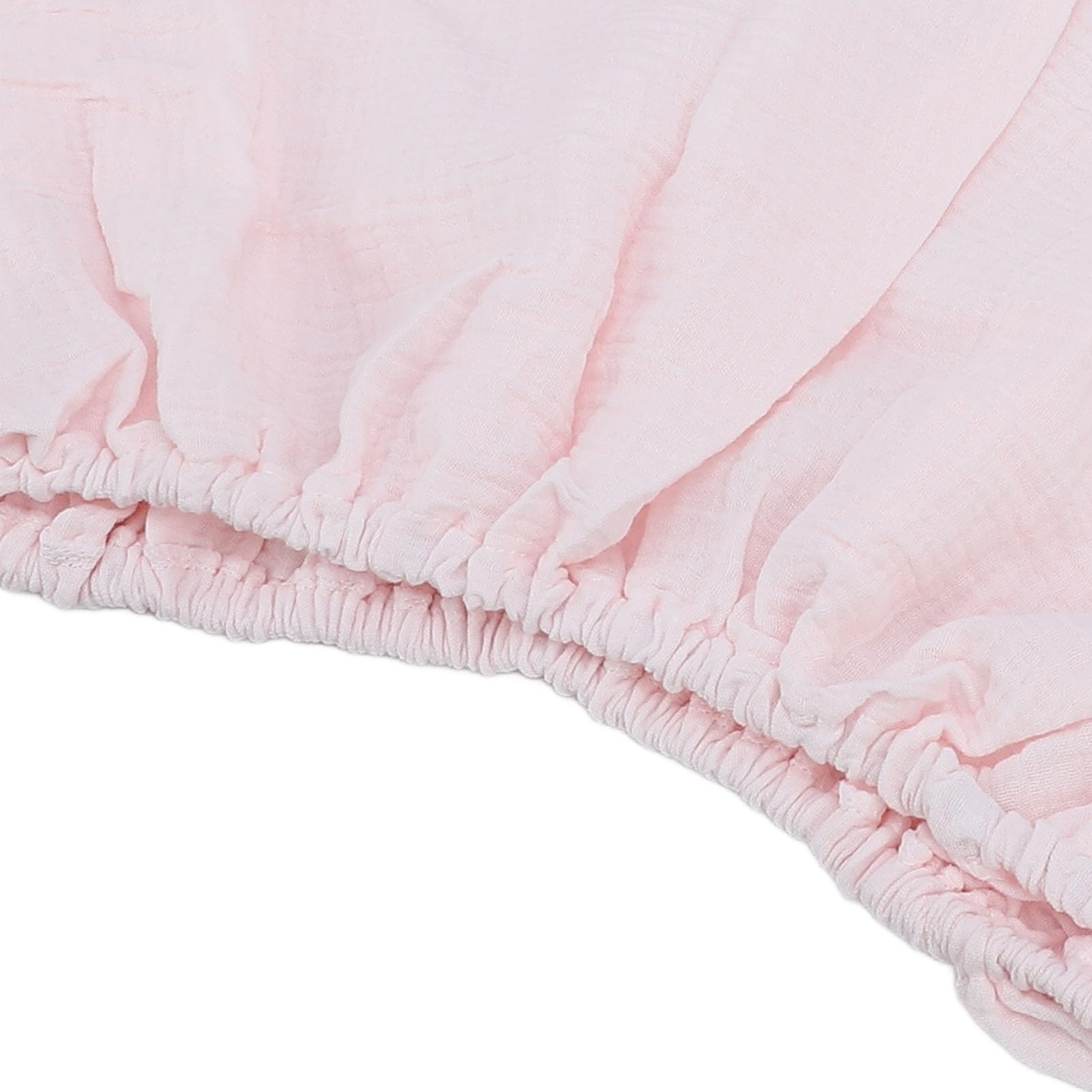 Housse de matelas à langer douce et respirante de couleur unie, 2 pièces (rose clair)