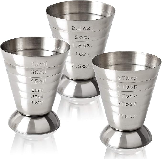Vaso medidor de acero inoxidable, pack de 2 miniatura 3