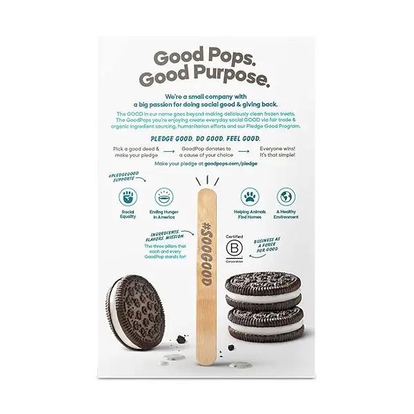 Goodpop Organic Cookies and Cream Ice Cream, 10 FZ 5