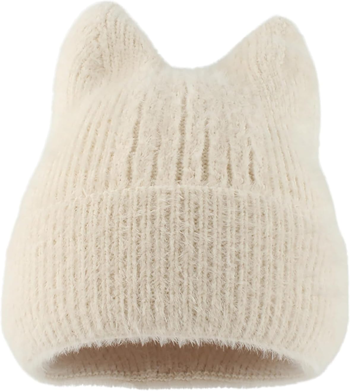yolrdiw Cute Cat Ear Beanie Knitted Fuzzy Hat Y2k Accessories Grunge Emo Stuff