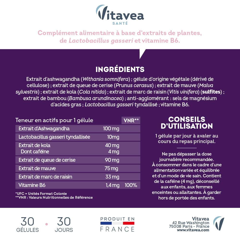 Vitavea - Manhaé - Minceur Expert - Complément Alimentaire Minceur - Perte de Poids, Brûle Graisse, Ventre Plat, Eliminination, Cellulite - Lactobacillus Gasseri, Queue de Cerise -1 Mois - 30 Gélules