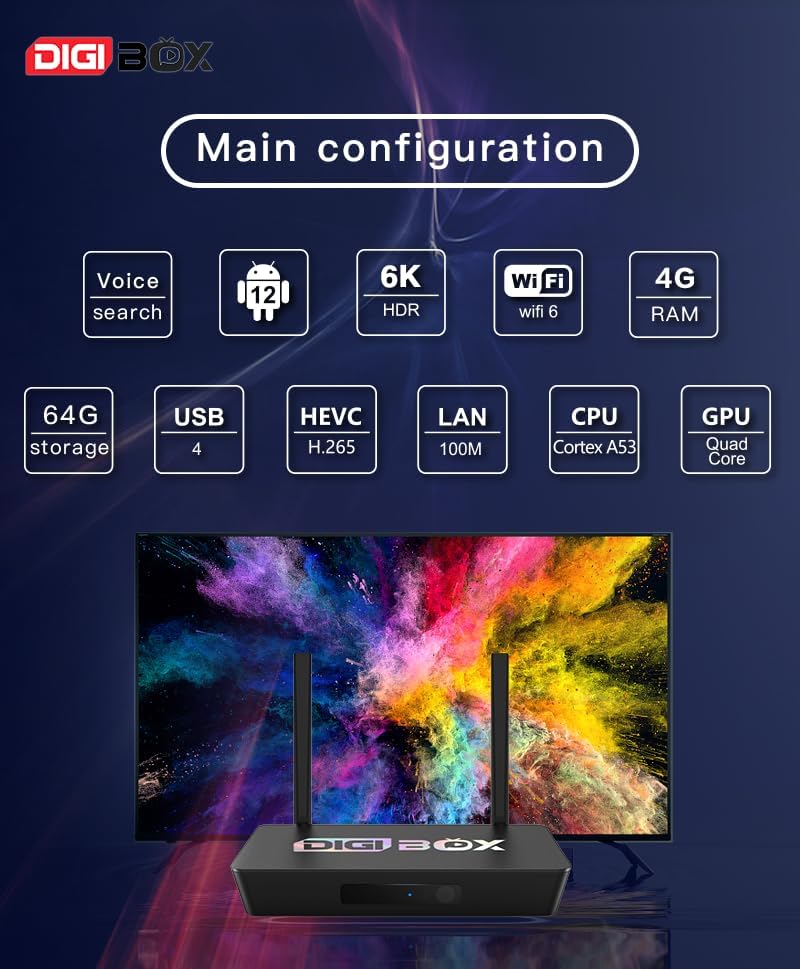 BFTECH DIGIBOX D3 Plus Super Android 12.0 4GB+64GB Supports WiFi 6