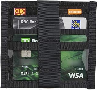 Tactical Notebook Covers Detachable Credit Card Holder Black