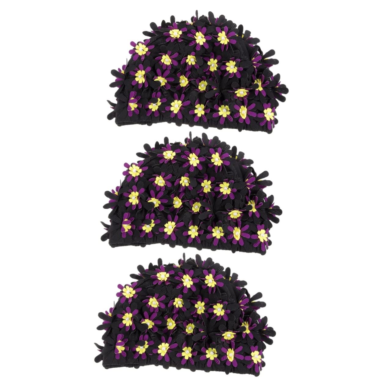 HEMOTON Aumentar el Sombrero de natación de Flores Gorro de baño para Mujeres de Sombrero de baño Gorro de baño de Damas Gorro de baño Floral poliéster