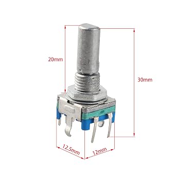 10PCS Rotary Encoder Code Switch Audio Digital Potentiometer EC11 360 Degree Rotary Encoding Switch Encoder code with Switch 5 Pin 20mm D-Shaft