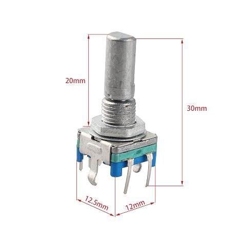 10PCS Rotary Encoder Code Switch Audio Digital Potentiometer EC11 360 Degree Rotary Encoding Switch Encoder code with Switch 5 Pin 20mm D-Shaft