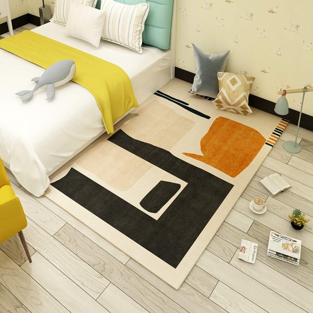 Buy MOXIC Soft Abstract Art Living Room Area Rugs Rectangular Children Crawling Bedroom Rug Fleece Anti-Slip Carpets Nordic Modern Home Decor Mats Indoor Outdoor Runners Nursery 7' X 8' — BookShops.in