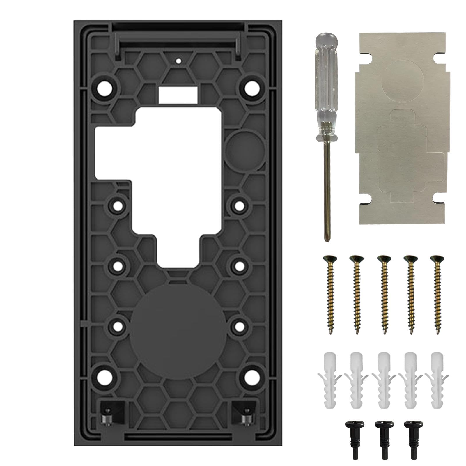 No Drill Doorbell Mount, Replacement Wall Mount Bracket Back Plate, Fittings for 2nd Generation Video Doorbell(2020 Release)