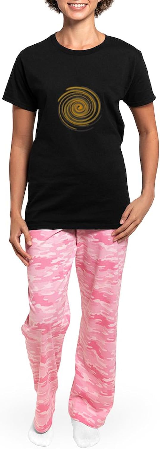 CafePress Pi Swirl Women's Dark Pajamas Womens Novelty PJ Sleepwear