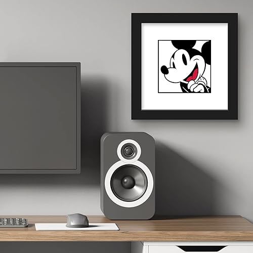 Miniatura 6 de Trends International Gallery Pops Disney Mickey Mouse  Mickey Expressions  Póster de pared sonriente de 12 x 12 pulgadas, versión enmarcada en negro