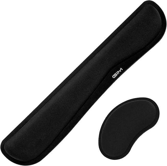 GIM Keyboard Wrist Rest Mouse Pad, Mouse Mat Keyboard Wrist Support Pad Set, Ergonomic Wrist Cushion Support with Memory Foam Wrist Support for Computer Laptop Working Gaming