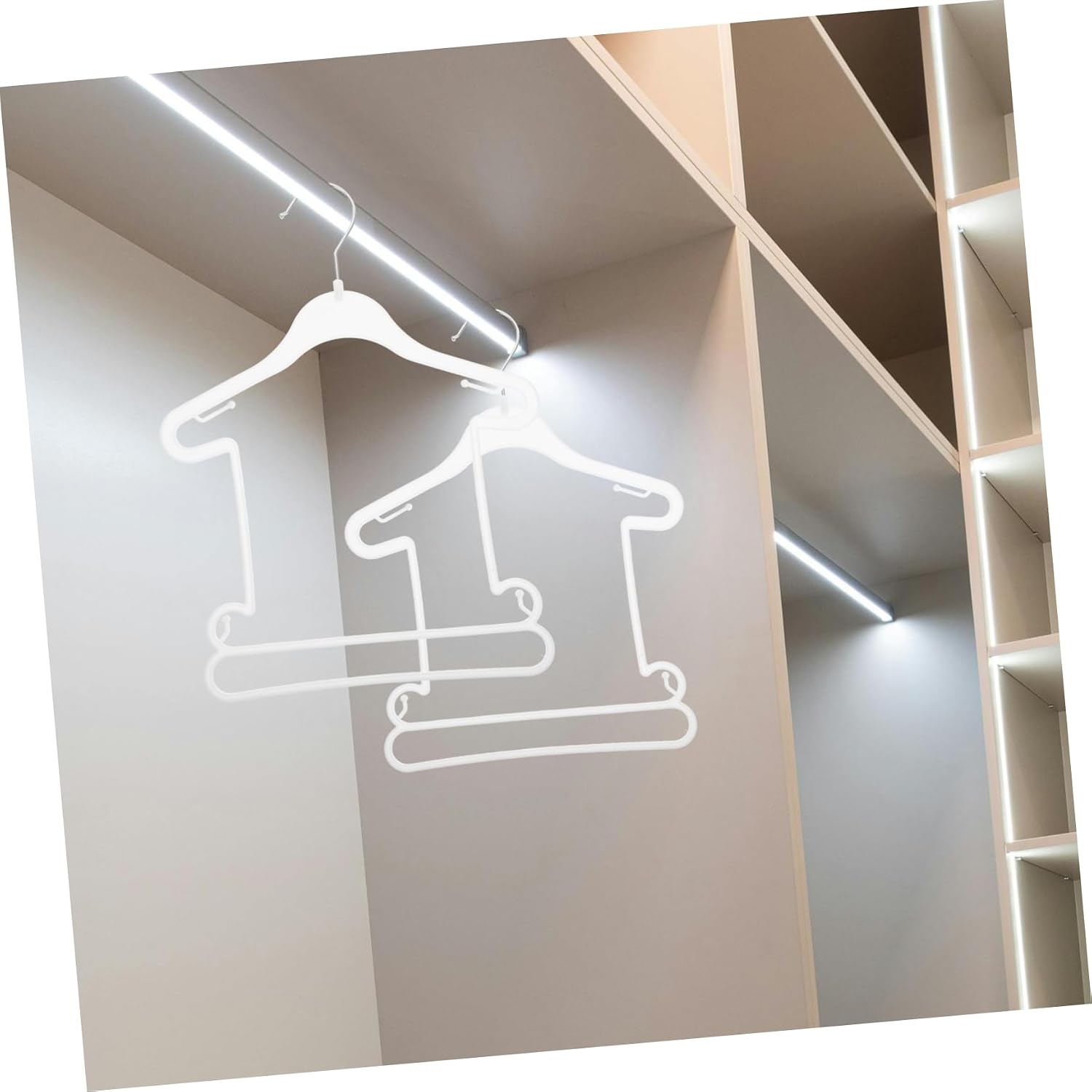 20pcs Kids Clothes Hangers, Plastic Anti-Skid for Closet, Skirts