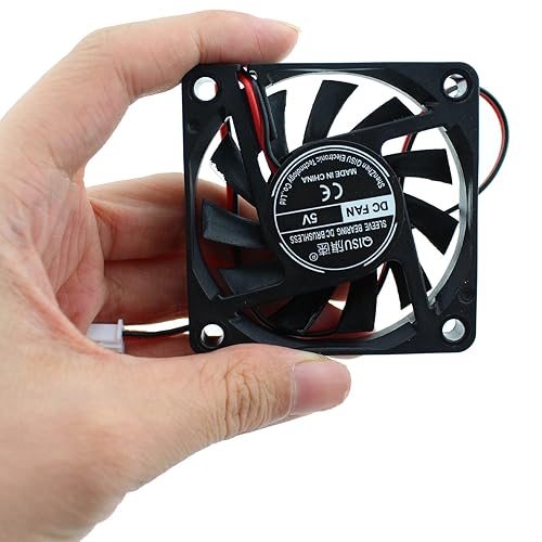 Miniatura 5 de Ventilador de rodamientos de bolas dobles 6010 de 5 V, 2 unidades de 2.362 x 2.362 x 0.394 in DC 5 V, ventilador de refrigeración sin escobillas,