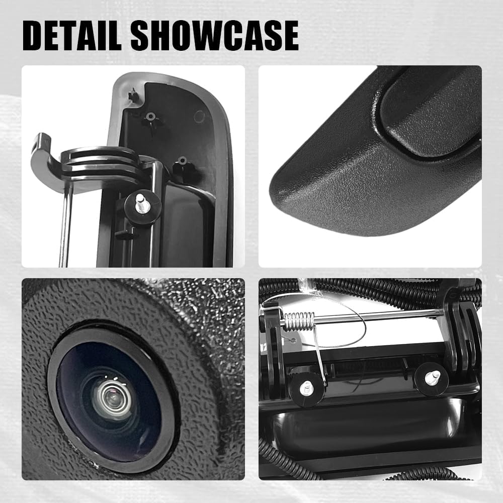 Tailgate Handle Backup Camera Replacement for 2002-2008 Dodge RAM 1500 2500 3500, Dodge Ram Tailgate Latch Door Handle Rear View Reverse Camera with Night Vision, Replaces OEM #55276237AA