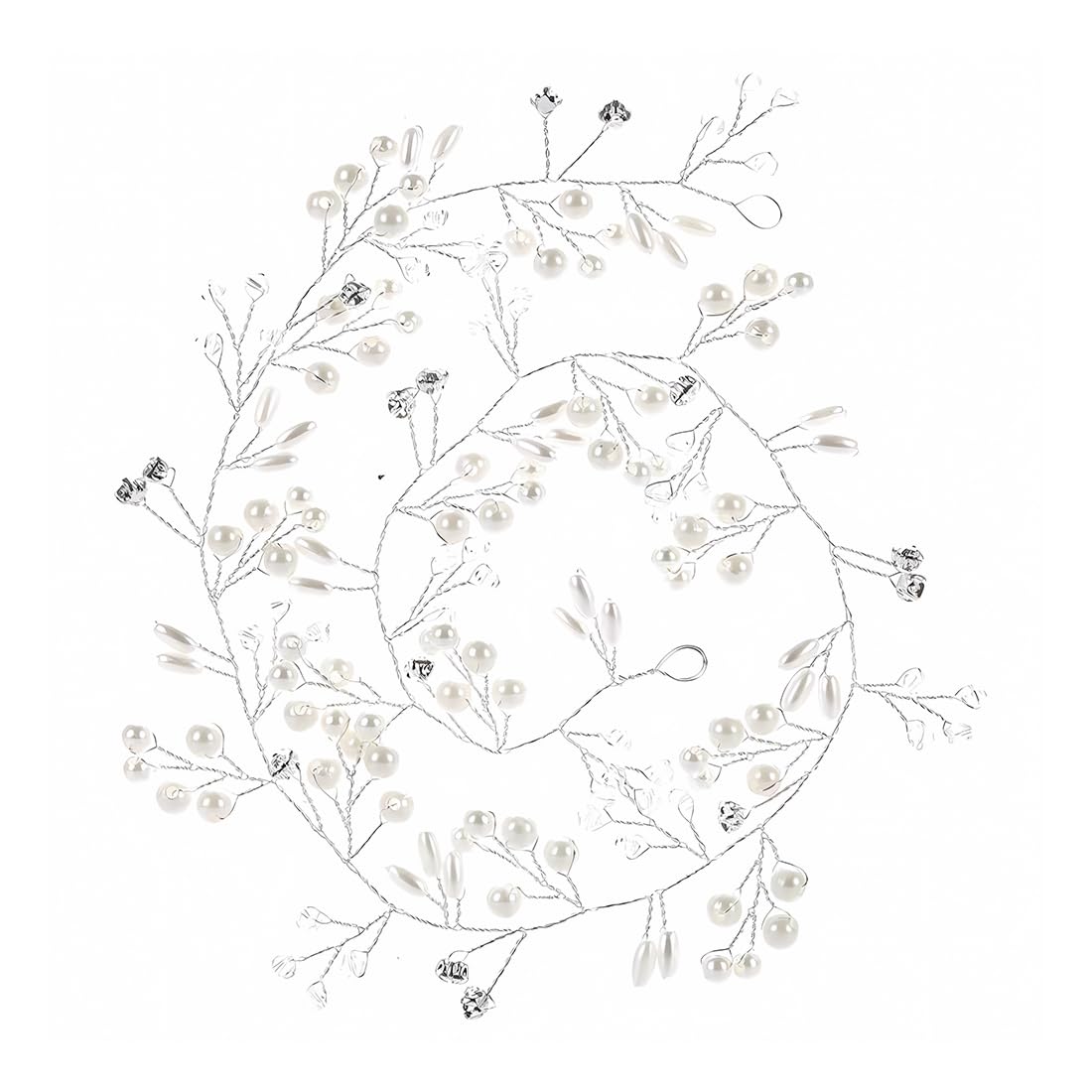 CUZYP Accesorios Para El Cabello De Boda De 35 cm, Accesorios Para El Cabello, Accesorios Para El Cabello De Novia, Diademas De Novia, Accesorios Para El Cabello Con Diamantes De Imitación De Perlas