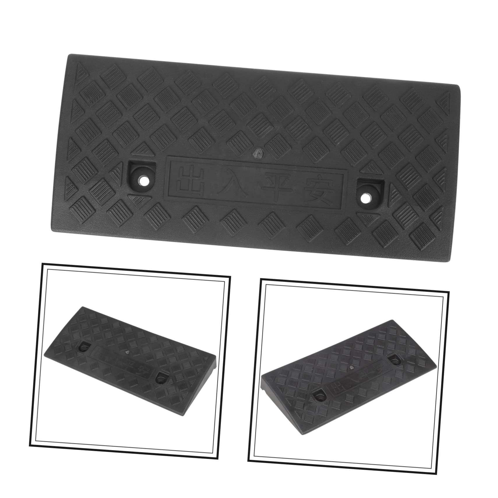 Rampa de Goma Negra Reforzada para Scooter y Bicicleta | Bordes y Zonas de Paso, Reduce Ruido y Evita Deslizamiento, Diseño Engrosado de Refuerzo