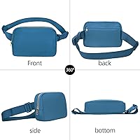 Vista 116 de Riñonera cruzada para mujeres y hombres, bolsa para cinturón para senderismo con correa ajustable, riñonera para correr, entrenamiento, deportes