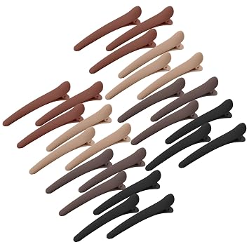 YISSION 24 PCS Hair Clips for Styling Sectioning, 3.1 Inch Matte Alligator No Crease Duck Billed Hair Clips, Hair Barrettes for Women Girls
