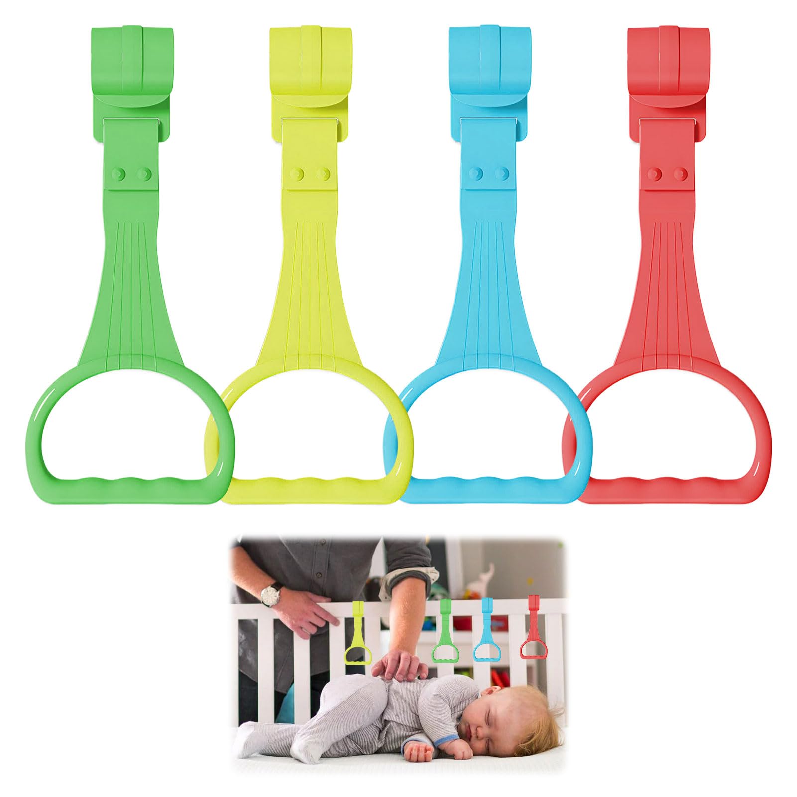 Baby Hand Rings 4 Pcs Baby Pull Up Rings,Pull Up Rings for Baby,Nursery Baby Training ...