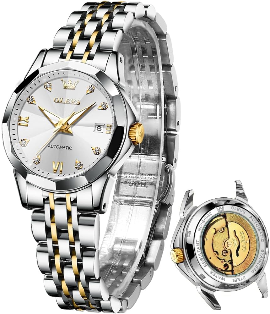 OLEVS Womens Watches Automatic Luxury Dress Ladies Watch Self Winding Female Wrist Watch