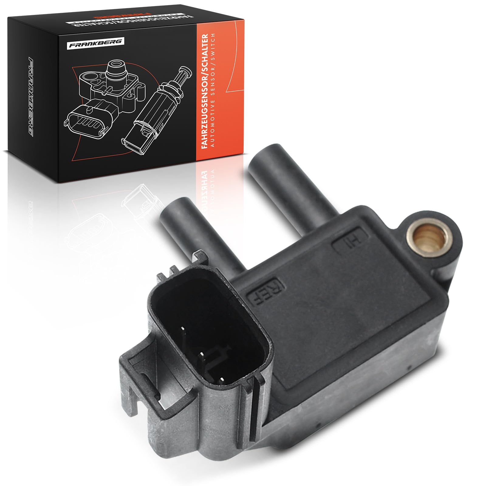Frankberg Sensore pressione differenziale Pressione gas di scarico 3-Poli Compatibile con Galaxy WA6 Mondeo IV Turnier BA7 Focus III Turnier K.u.g.a I C-Max II DXA/CB7 DXA/CEU Replace# AV615L200AB