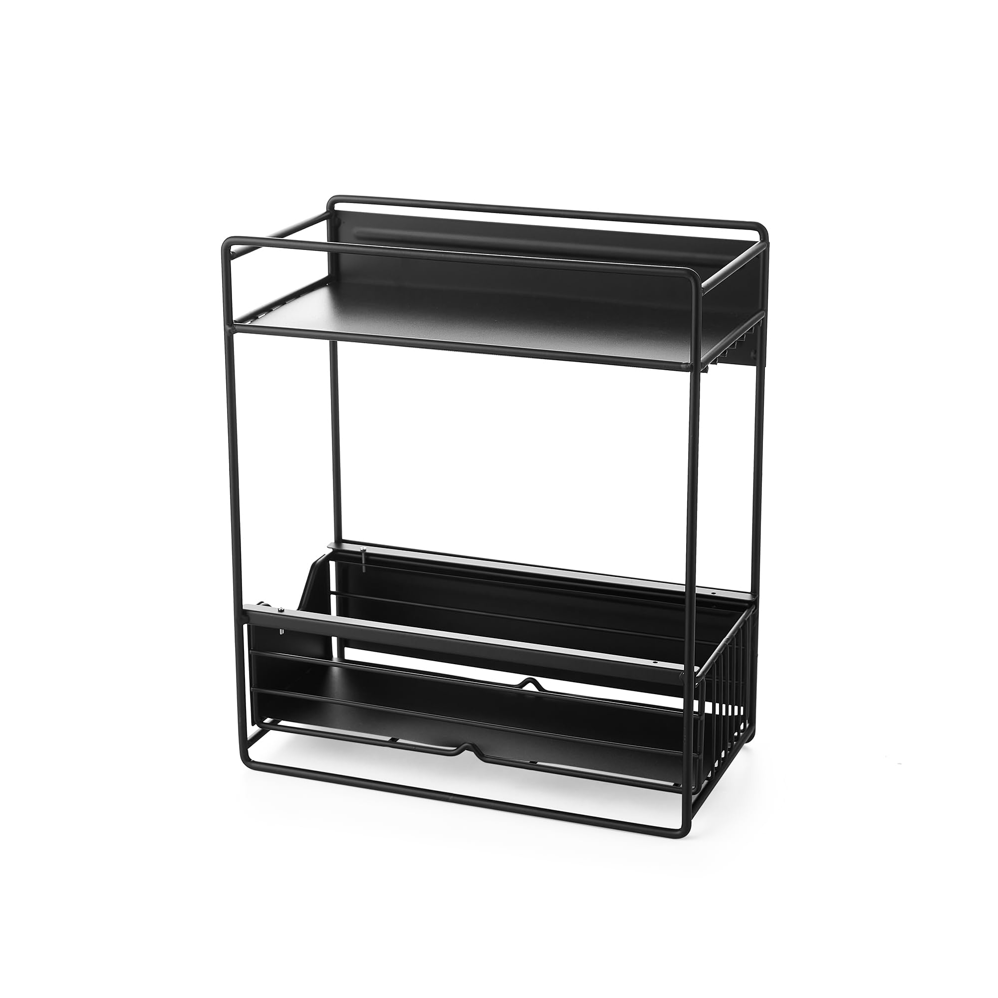 Suprima® - Estante magnético deslizante para nevera, color negro