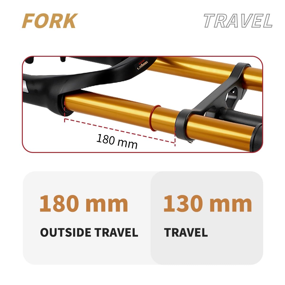 Forcella Bici Elettrica Fat Bike 26 Pollici 4.0 Pneumatici Freno A Disco 130mm Corsa Mountain Bike Forcella Ammortizzata 9 * 135mm QR Forcella Bicicletta 1-1/8"