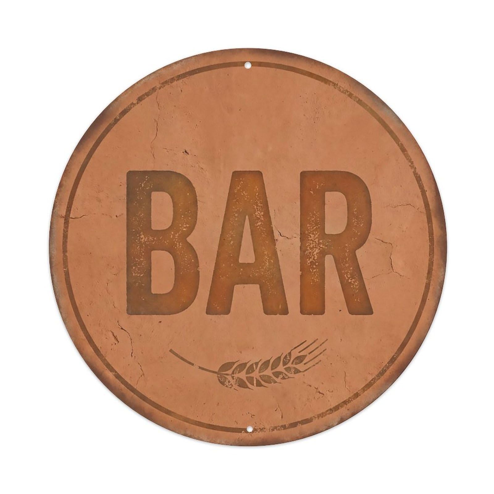 Vintage Beer BAR Terracotta Clay Retro for Pub Metal Tin Sign
