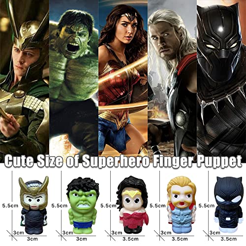 Finger Puppets, 5 Pcs Superhero Figures Finger Puppets Toys Set, Cute Bath Party Favors Easter Eggs Pinata Goodie Bag Fillers For Kids Girls Boys New #TOP1