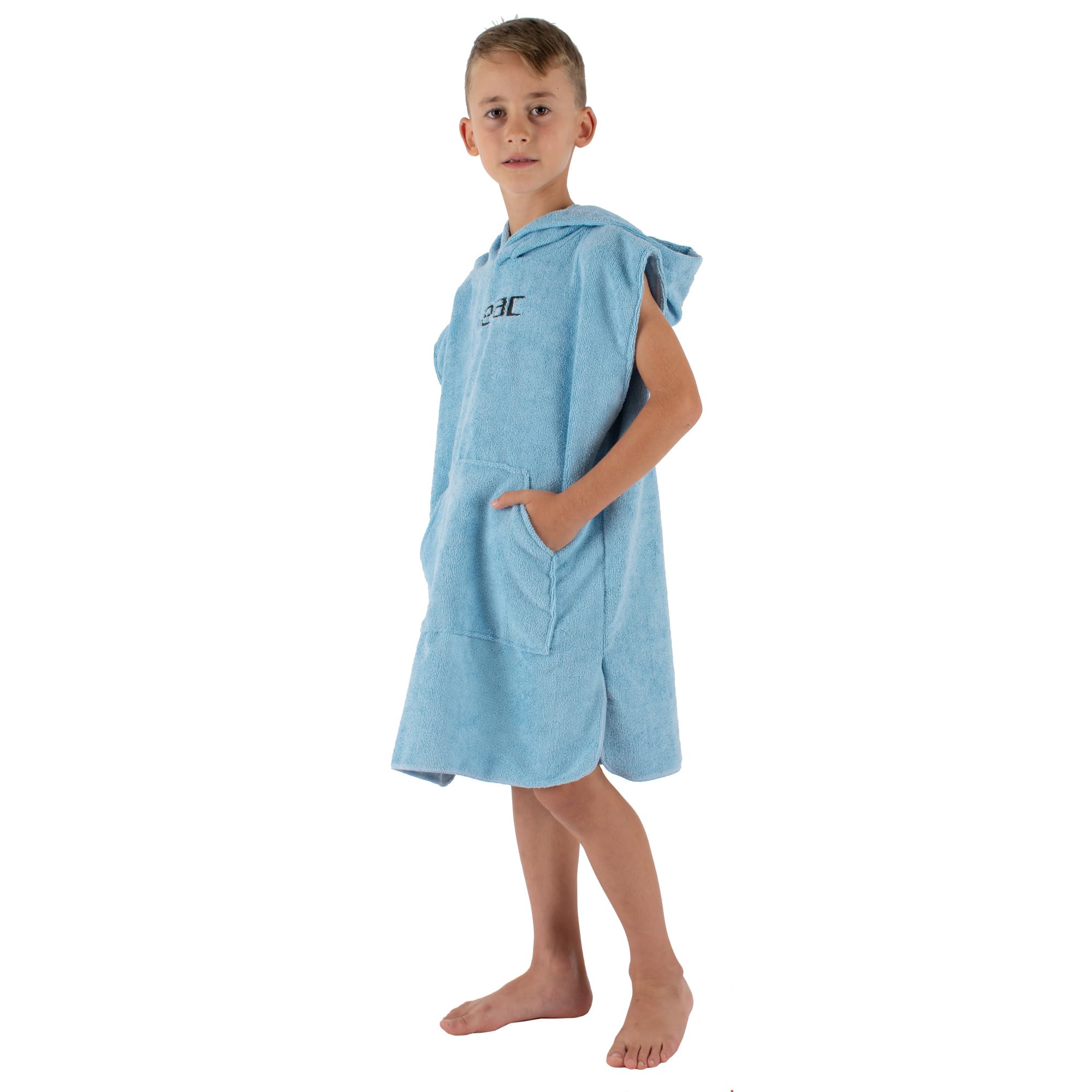SEAC Poncho Surf Junior in Microfibra per Bambini | Asciugamano Accappatoio con Cappuccio Super Assorbente | Ideale per Mare, Piscina e Sport Acquatici