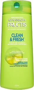 Garnier Fructis Clean & Fresh Fortifying Shampoo for Normal Hair, with Grapefruit, 650ml