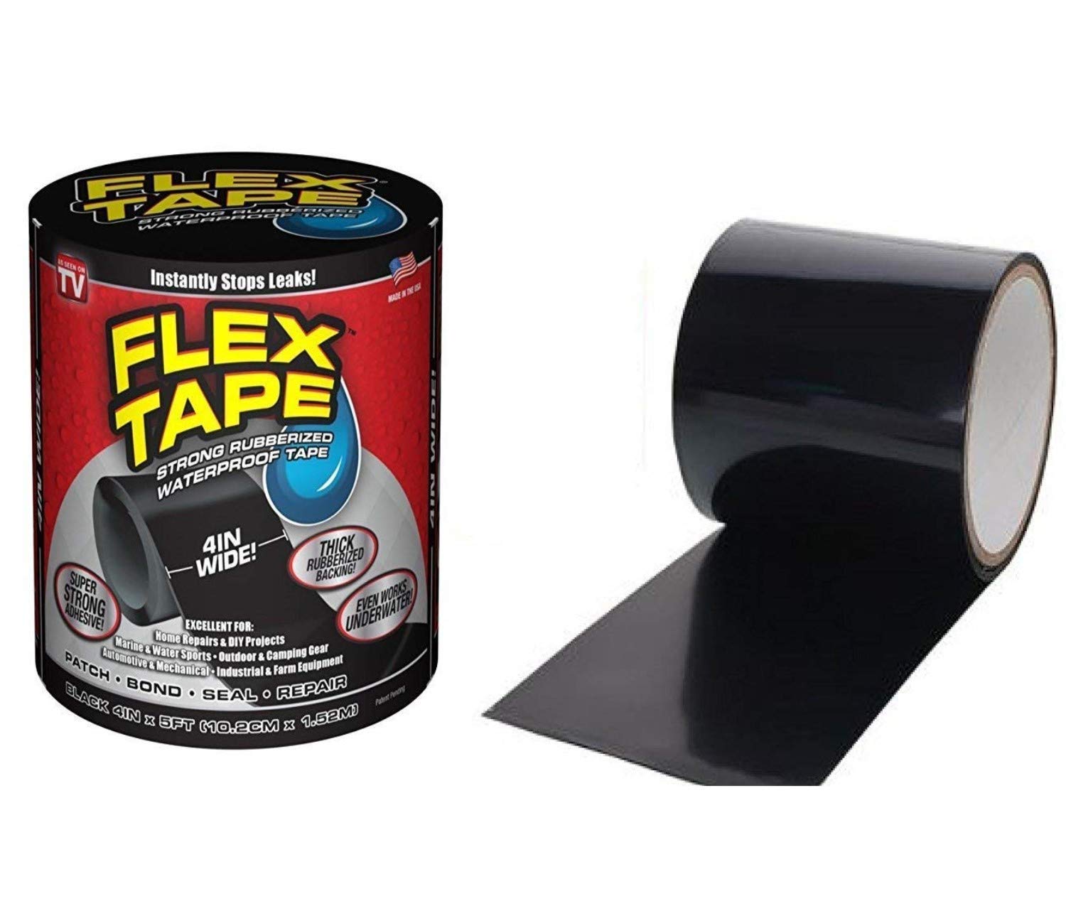 SAJANI Leakage Repair Waterproof Tape, Waterproof Adhesive Tape Sealing Butyl Rubber Tape for Leakage, Roof Water Leakage Solution Aluminium Foil Tape (Pack Of 1) (Flex Tape) (B0C9MSN1MJ) Amazon Price History, Amazon Price Tracker