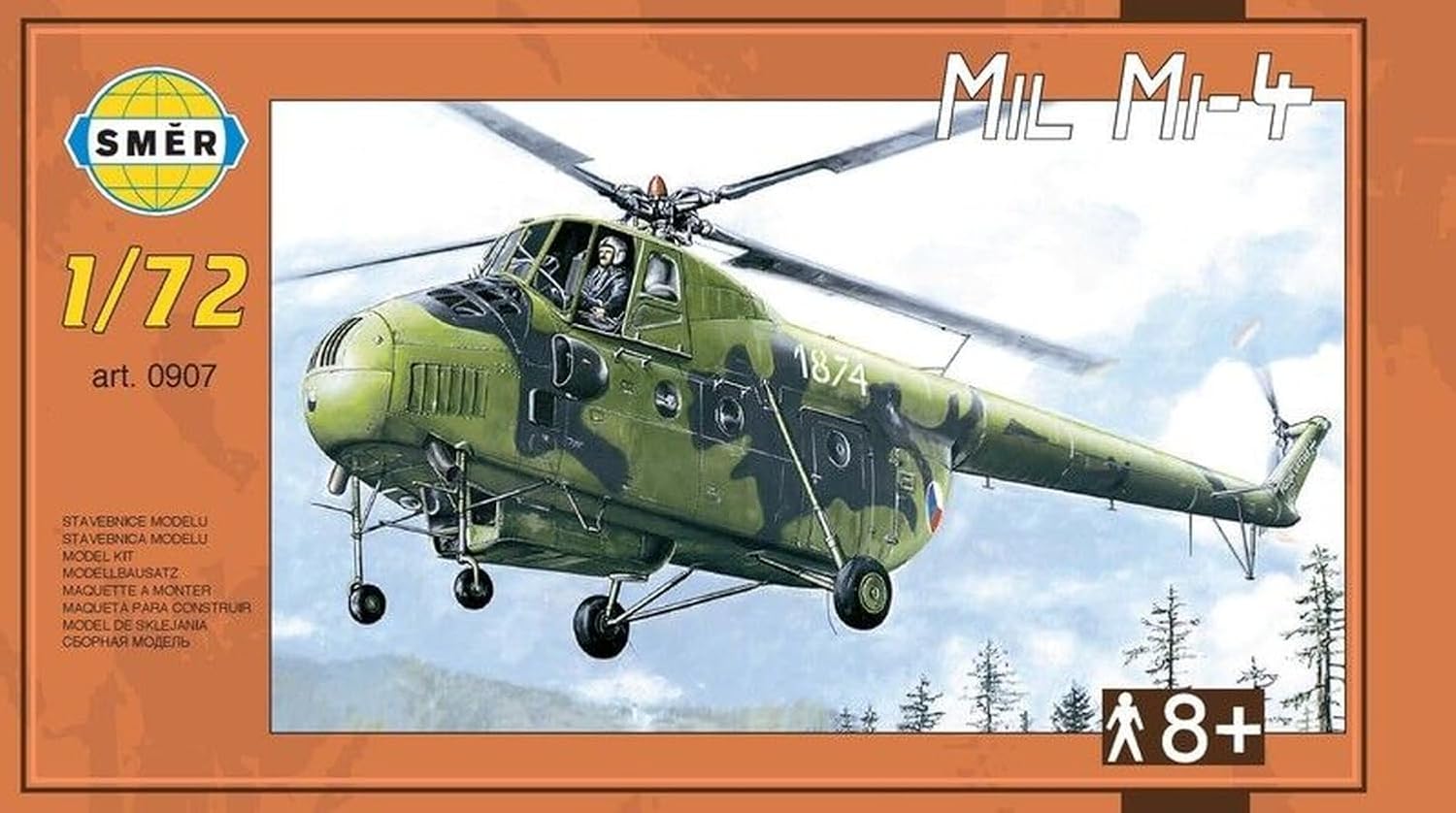 セマー Semer 1/72 Soviet Mill Mi-4 Hound Transport Helicopter Plastic Model SME72907