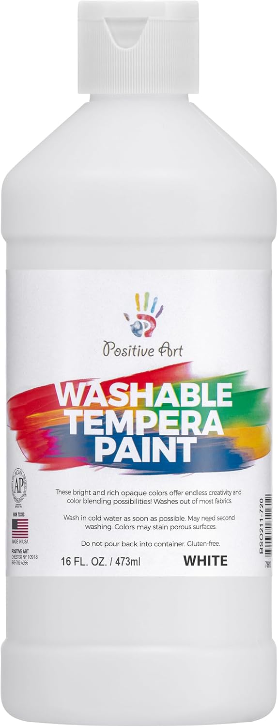 Washable Paint for Kids, 16 Oz Bottle Washable Tempera Paint, Paint for Schools, Classroom Student Paint, Non-Toxic Kids Paint Set Finger Paint - (Green)