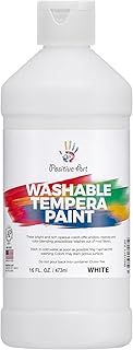 Washable Paint for Kids, 16 Oz Bottle Washable Tempera Paint, Paint for Schools, Classroom Student Paint, Non-Toxic Kids Paint Set Finger Paint - (White)