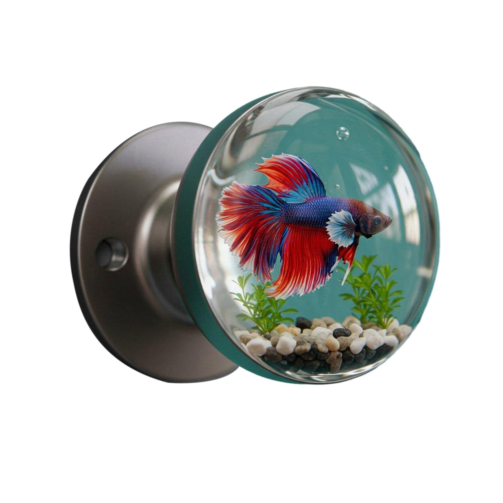 anwhriet Elegant Crystal Clear Door Knob - Round Transparent Resin Handle with Floral & Animal Designs for Vintage & Modern Interior Door Hardware 4