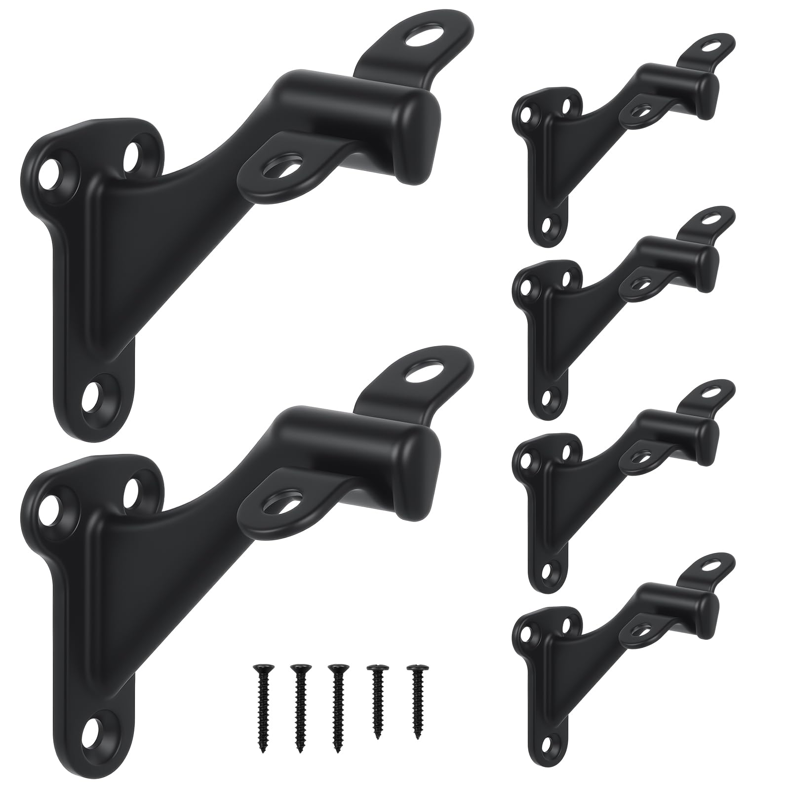 Photo 1 of HOME MASTER HARDWARE Handrail Bracket, Black, 6 Pack