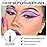 evpct 1Pcs Purple Liquid Eyeliner Makeup Waterproof Purple Eye Liners for Women, Eyes Wing Eyeliner Stamps Shapes Colored Eyeliner delineador de ojos a prueba de agua contra el agua blanco para ojos